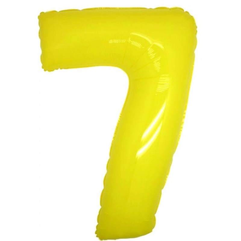 40" Numero 7 Giallo Neon